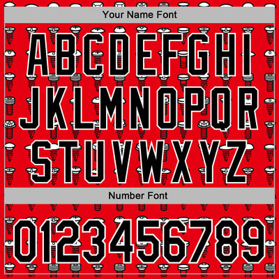 Custom Stitched Fire Red Black-White 3D Revzzz Screw-D Sports Pullover Sweatshirt Hoodie