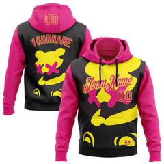 Custom Stitched Black Hot Pink-Light Yellow 3D Revzzz Home Alone Sports Pullover Sweatshirt Hoodie
