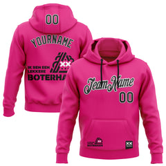 Custom Stitched Hot Pink Black-White 3D Revzzz Good Sandwitch Sports Pullover Sweatshirt Hoodie