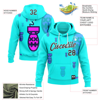 Custom Stitched Blue Black-White 3D Revzzz Price Tag Sports Pullover Sweatshirt Hoodie