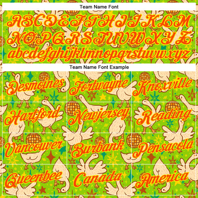 Custom Stitched Neon Green Orange-Light Yellow 3D Emi Bee Cosmic Disco Geese Sports Pullover Sweatshirt Hoodie