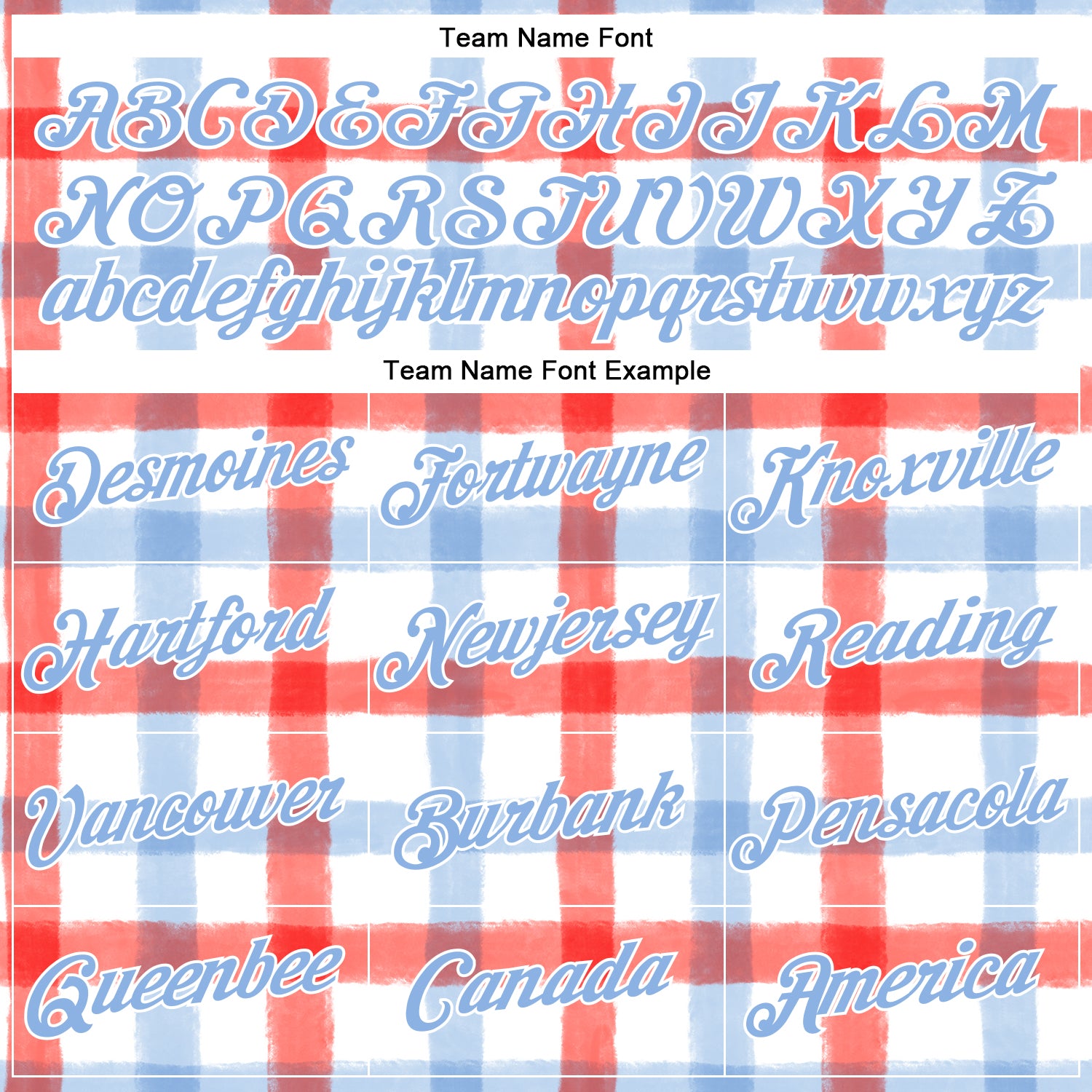 Custom Stitched White Light Blue Red-White 3D Emi Bee Double Gingham Sports Pullover Sweatshirt Hoodie