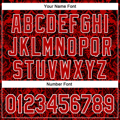 Custom Stitched Red Black-White 3D Emi Bee Gothic Bat Damask Sports Pullover Sweatshirt Hoodie