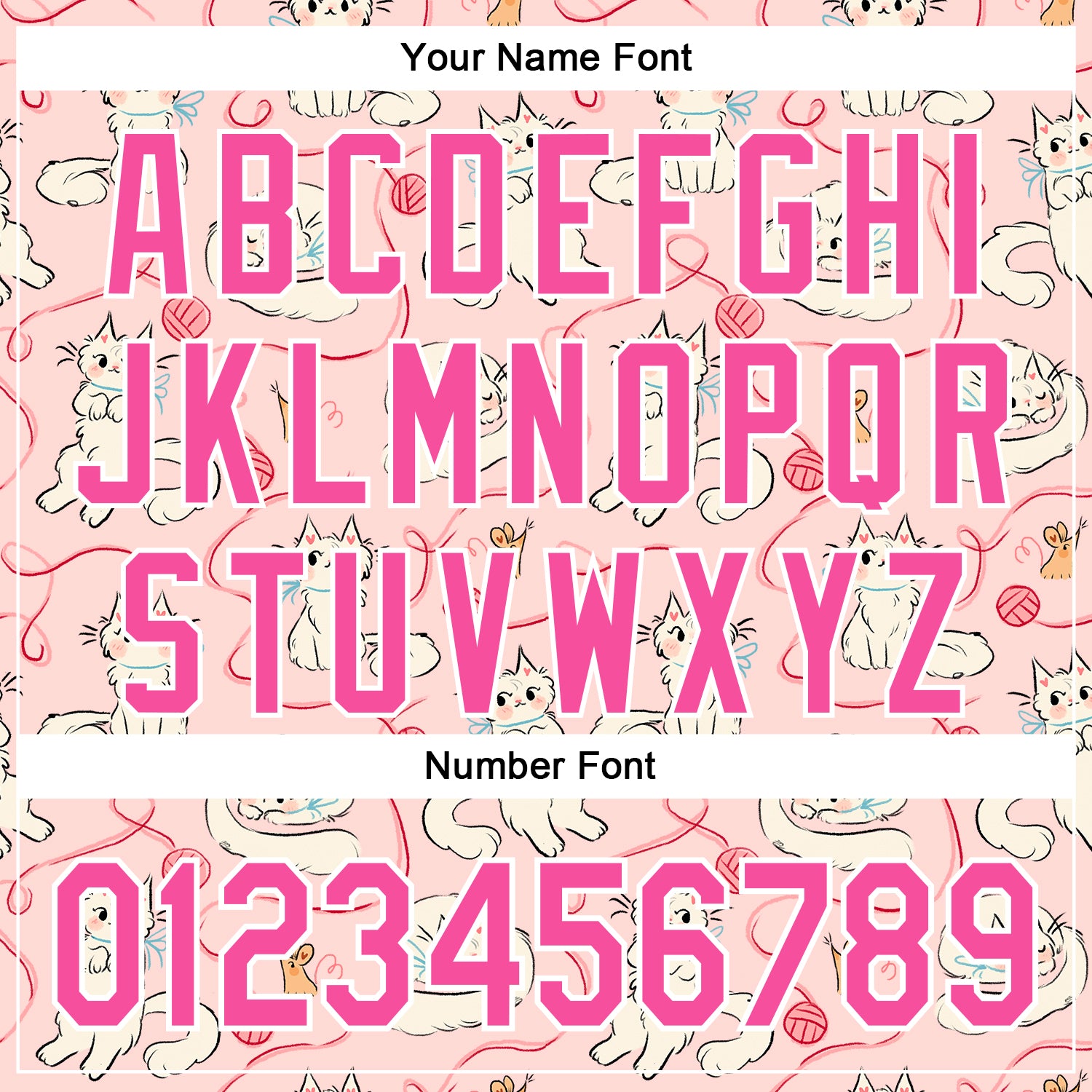 Custom Stitched Light Pink Pink-White 3D Emi Bee Kawaii Doodle Cats Sports Pullover Sweatshirt Hoodie