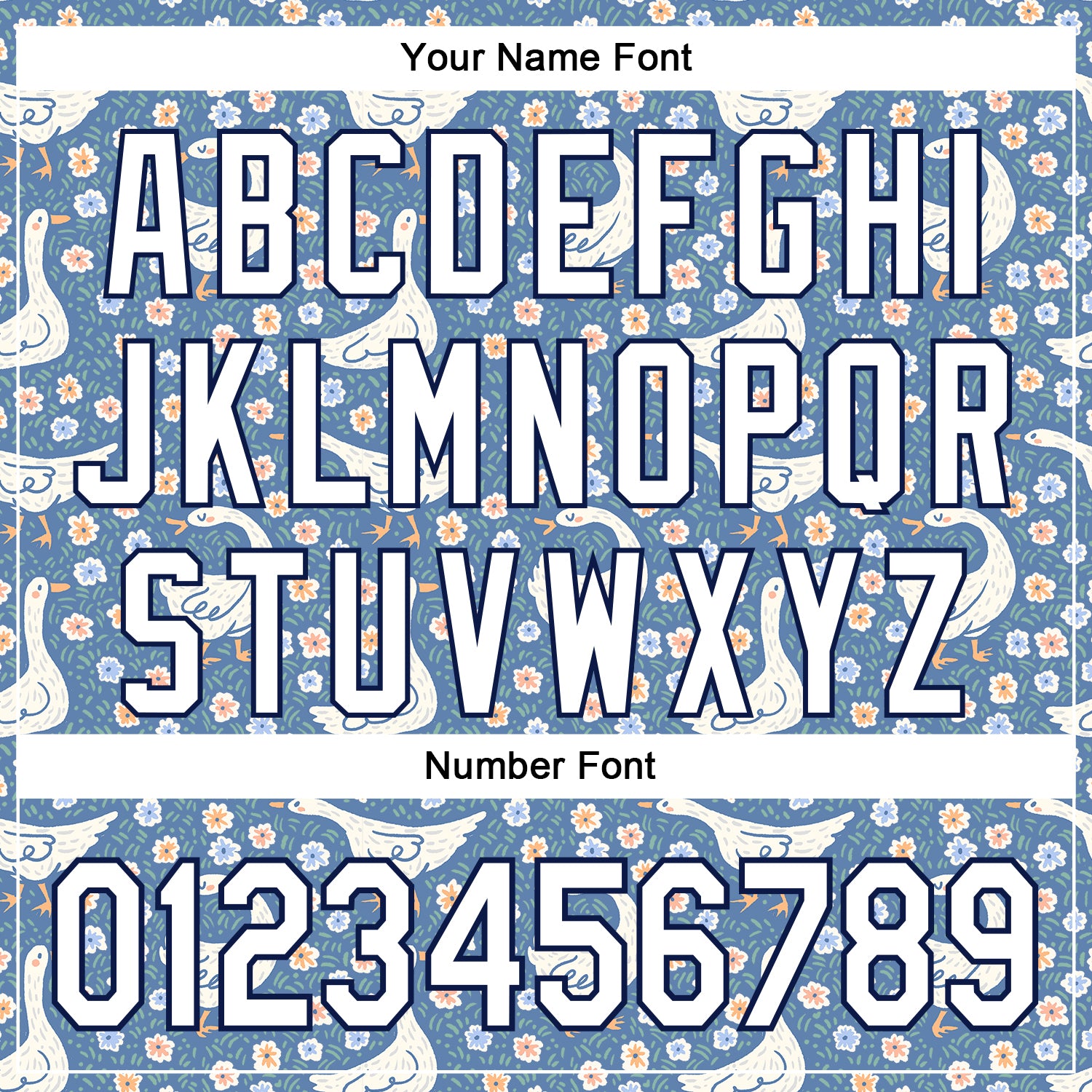 Custom Stitched Blue White-Navy 3D Emi Bee Meadow Goose Sports Pullover Sweatshirt Hoodie