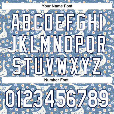 Custom Stitched Blue White-Navy 3D Emi Bee Meadow Goose Sports Pullover Sweatshirt Hoodie