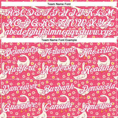 Custom Stitched Neon Pink White 3D Emi Bee Meadow Goose Sports Pullover Sweatshirt Hoodie