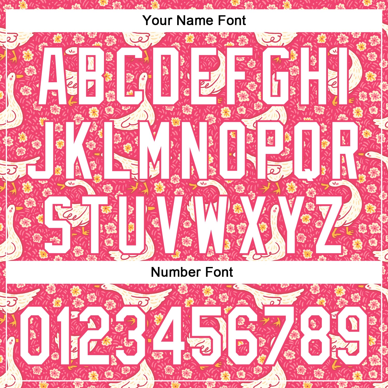 Custom Stitched Neon Pink White 3D Emi Bee Meadow Goose Sports Pullover Sweatshirt Hoodie