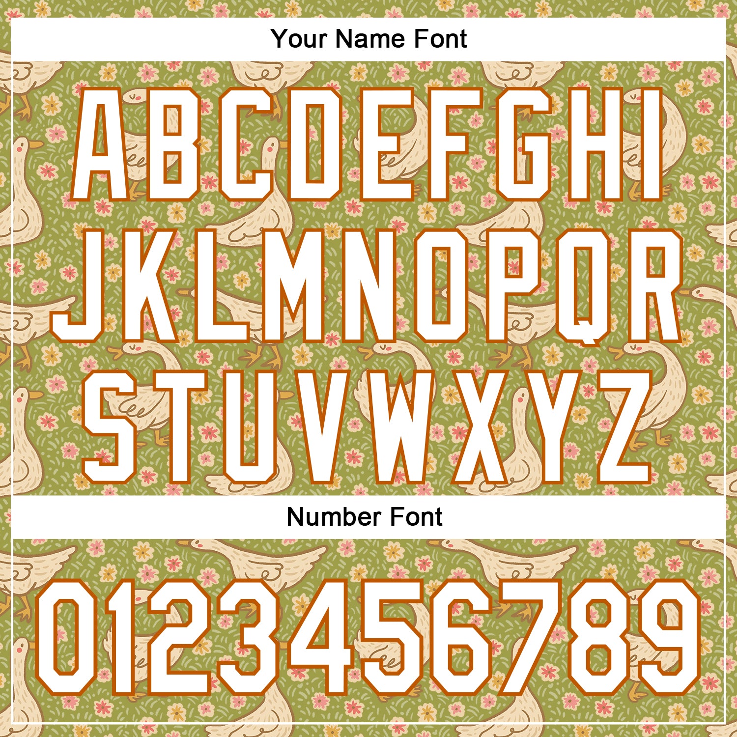 Custom Stitched Green White-Texas Orange 3D Emi Bee Meadow Goose Sports Pullover Sweatshirt Hoodie