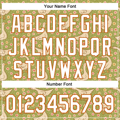 Custom Stitched Green White-Texas Orange 3D Emi Bee Meadow Goose Sports Pullover Sweatshirt Hoodie