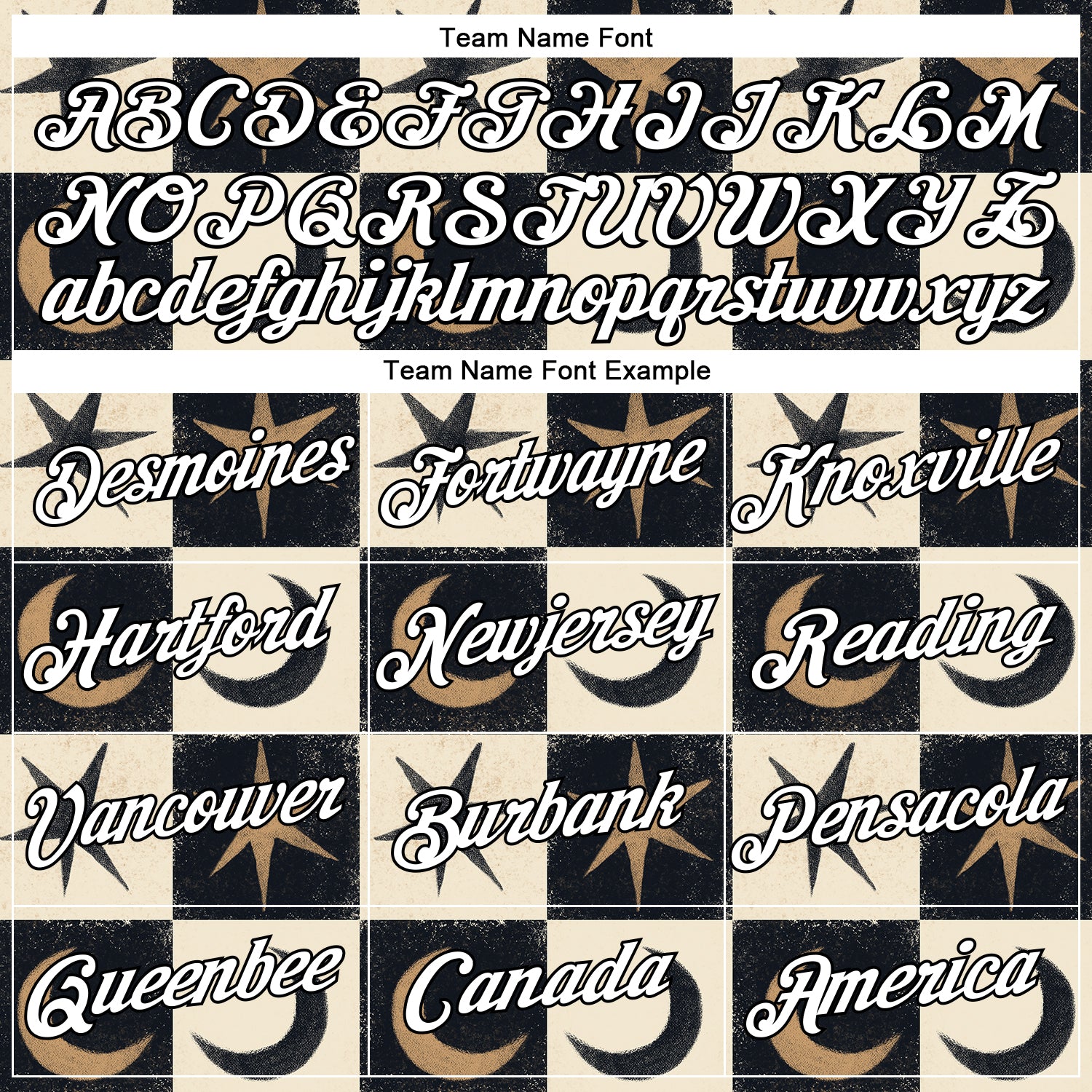 Custom Stitched Black White-Cream 3D Emi Bee Moon Star Check Sports Pullover Sweatshirt Hoodie