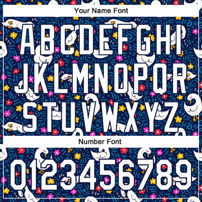 Custom Stitched Navy White 3D Emi Bee Sleeping Geese Sports Pullover Sweatshirt Hoodie