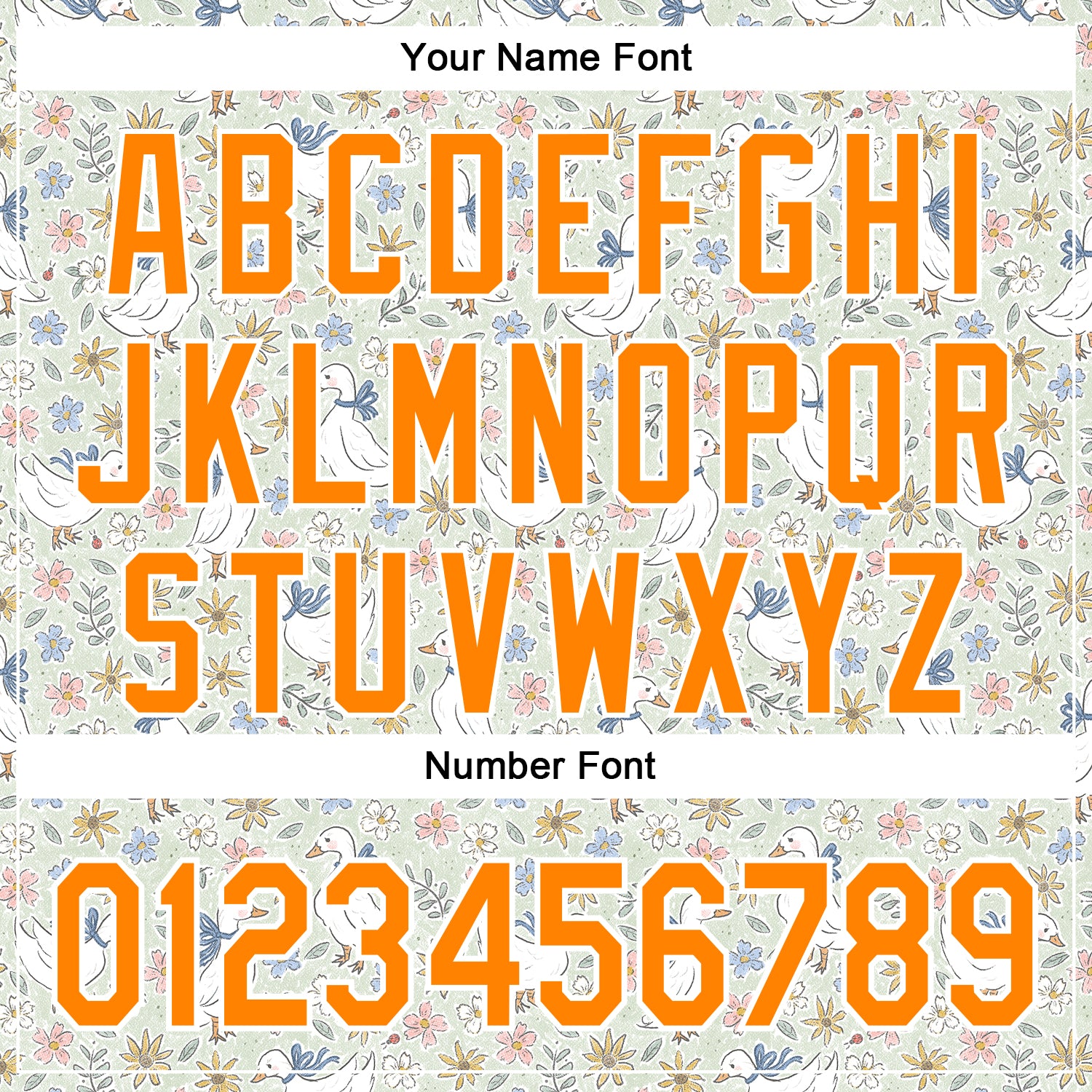 Custom Stitched Green Bay Orange-White 3D Emi Bee Wildflower Geese Sports Pullover Sweatshirt Hoodie