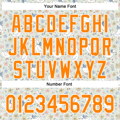 Custom Stitched Green Bay Orange-White 3D Emi Bee Wildflower Geese Sports Pullover Sweatshirt Hoodie