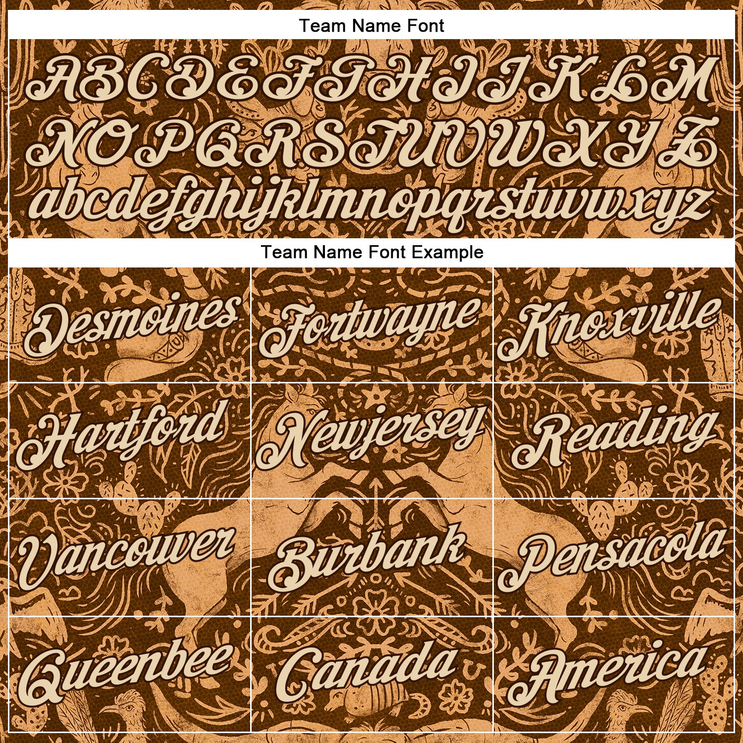 Custom Stitched Brown City Cream 3D Emi Bee Cowpoke Damask Sports Pullover Sweatshirt Hoodie