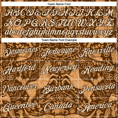 Custom Stitched Brown City Cream 3D Emi Bee Cowpoke Damask Sports Pullover Sweatshirt Hoodie