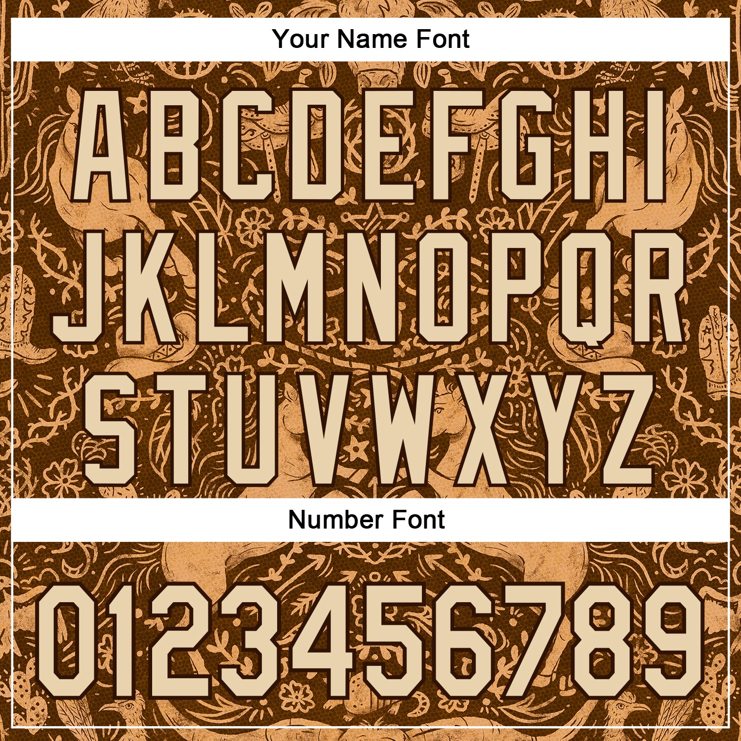 Custom Stitched Brown City Cream 3D Emi Bee Cowpoke Damask Sports Pullover Sweatshirt Hoodie