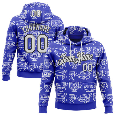 Custom Stitched Blue White-Black 3D Emi Bee Fika Mugs Sports Pullover Sweatshirt Hoodie