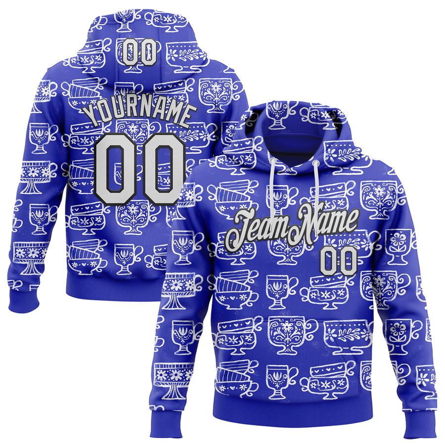 Custom Stitched Blue White-Black 3D Emi Bee Fika Mugs Sports Pullover Sweatshirt Hoodie