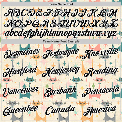 Custom Stitched Cream Black-White 3D Emi Bee MCM Cats Sports Pullover Sweatshirt Hoodie