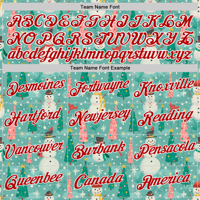 Custom Stitched Green Red-White 3D Emi Bee Merry Snowmen Sports Pullover Sweatshirt Hoodie