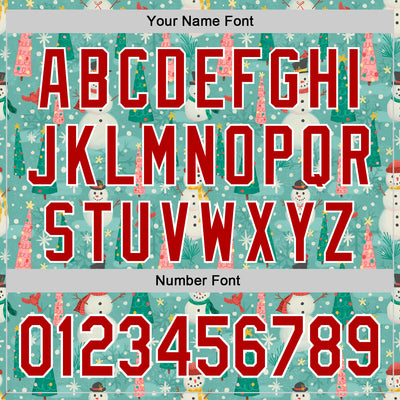 Custom Stitched Green Red-White 3D Emi Bee Merry Snowmen Sports Pullover Sweatshirt Hoodie