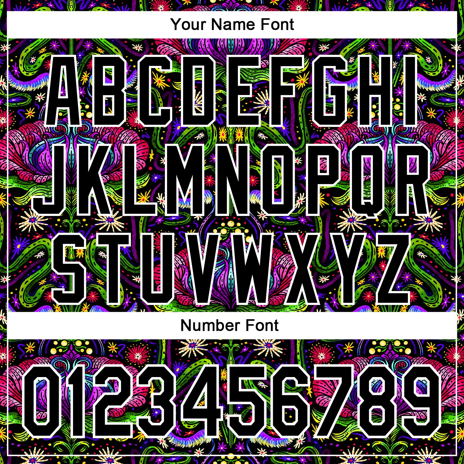 Custom Stitched Black White 3D Emi Bee Otherworldly Botanicals Sports Pullover Sweatshirt Hoodie