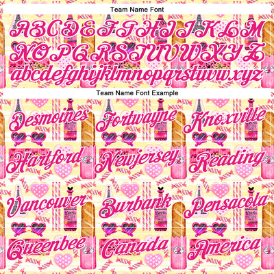 Custom Stitched White Hot Pink-Light Yellow 3D Emi Bee Parisian Valentine Sports Pullover Sweatshirt Hoodie