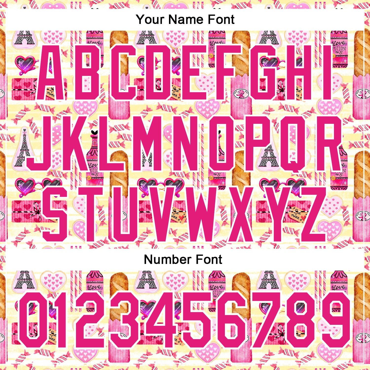 Custom Stitched White Hot Pink-Light Yellow 3D Emi Bee Parisian Valentine Sports Pullover Sweatshirt Hoodie