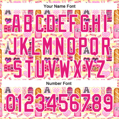 Custom Stitched White Hot Pink-Light Yellow 3D Emi Bee Parisian Valentine Sports Pullover Sweatshirt Hoodie