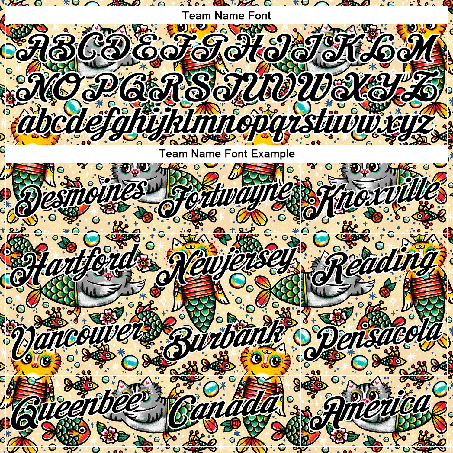 Custom Stitched Cream Black-White 3D Emi Bee Purrmaids Sports Pullover Sweatshirt Hoodie