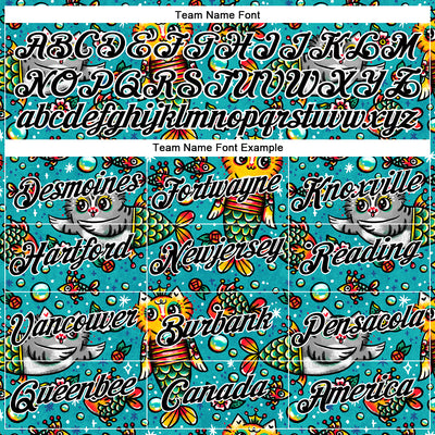 Custom Stitched Blue Black-White 3D Emi Bee Purrmaids Sports Pullover Sweatshirt Hoodie