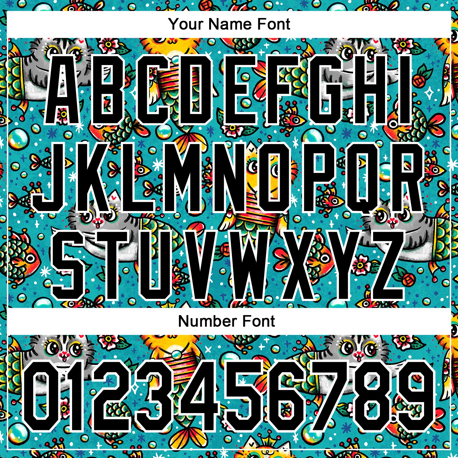 Custom Stitched Blue Black-White 3D Emi Bee Purrmaids Sports Pullover Sweatshirt Hoodie