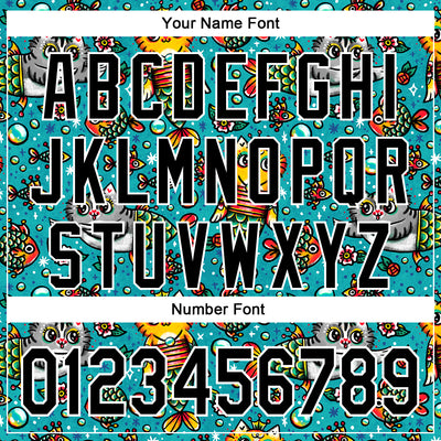 Custom Stitched Blue Black-White 3D Emi Bee Purrmaids Sports Pullover Sweatshirt Hoodie