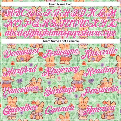 Custom Stitched Green Pink-White 3D Emi Bee Spring Bunnies Sports Pullover Sweatshirt Hoodie