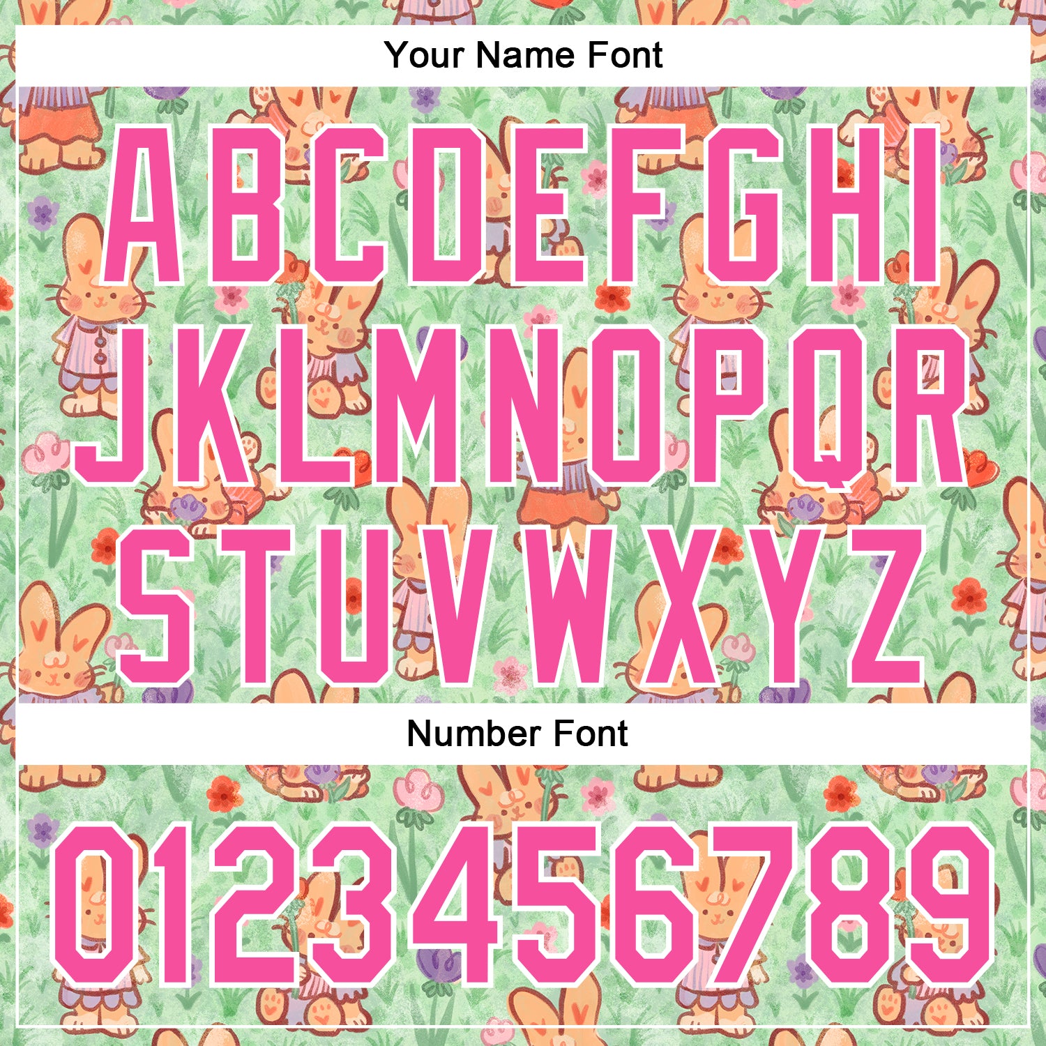 Custom Stitched Green Pink-White 3D Emi Bee Spring Bunnies Sports Pullover Sweatshirt Hoodie