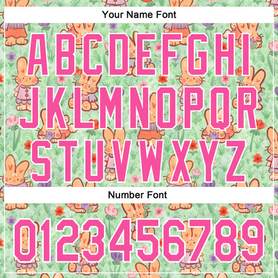 Custom Stitched Green Pink-White 3D Emi Bee Spring Bunnies Sports Pullover Sweatshirt Hoodie