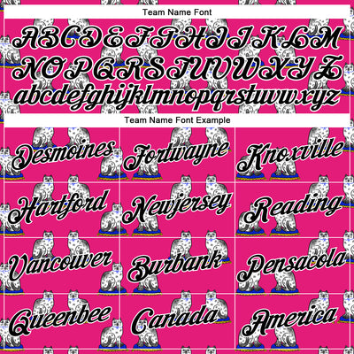 Custom Stitched Hot Pink Black-White 3D Emi Bee Staffordshire Cat Sports Pullover Sweatshirt Hoodie