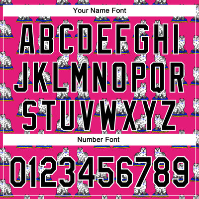 Custom Stitched Hot Pink Black-White 3D Emi Bee Staffordshire Cat Sports Pullover Sweatshirt Hoodie