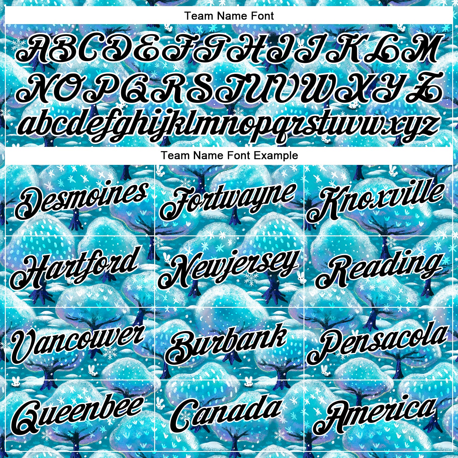 Custom Stitched Blue Black-White 3D Emi Bee Winter Trees And Bunnies Sports Pullover Sweatshirt Hoodie