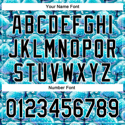 Custom Stitched Blue Black-White 3D Emi Bee Winter Trees And Bunnies Sports Pullover Sweatshirt Hoodie