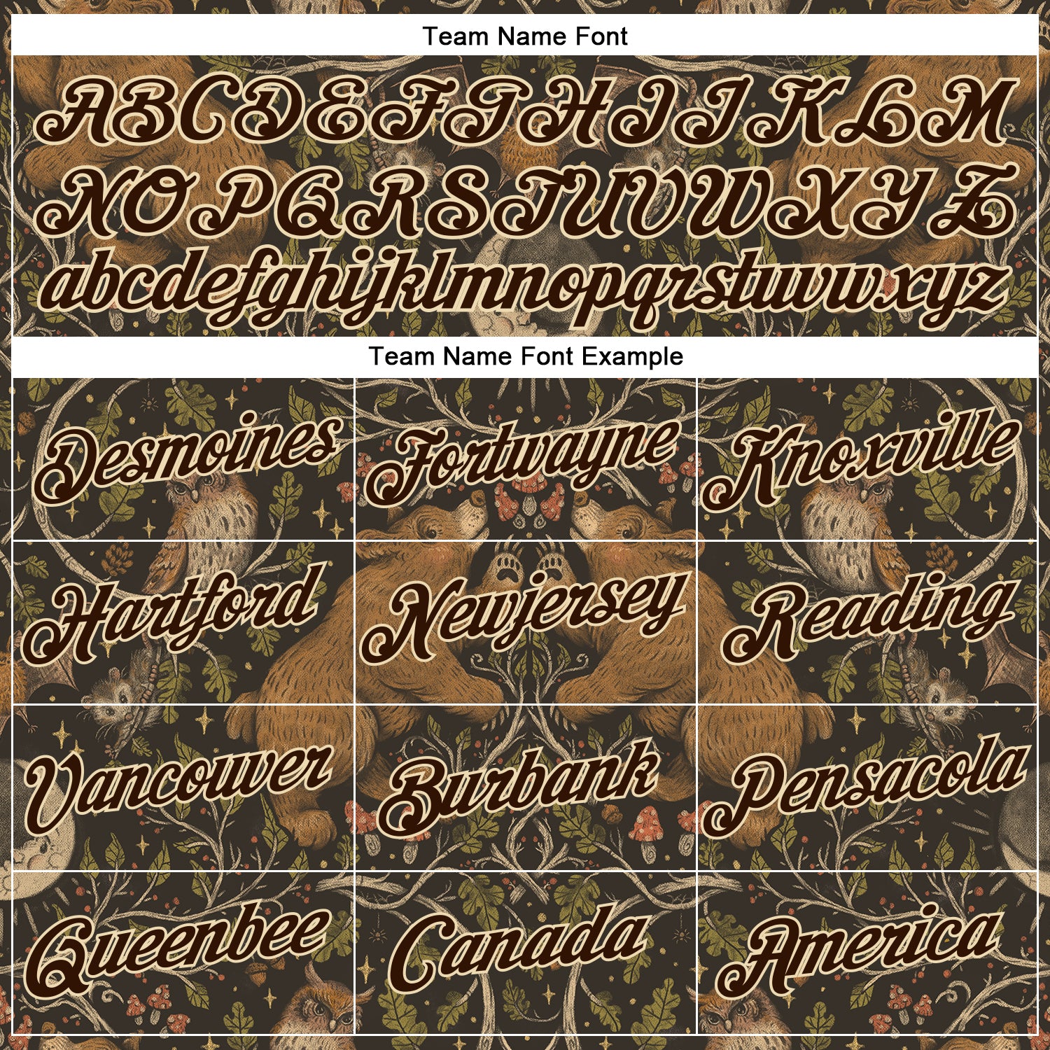 Custom Stitched Brown Cream 3D Emi Bee Woodland Moonlight Sports Pullover Sweatshirt Hoodie