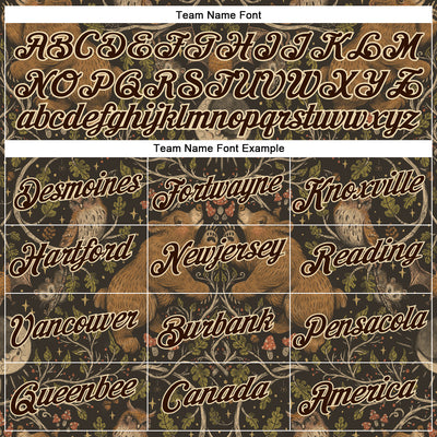 Custom Stitched Brown Cream 3D Emi Bee Woodland Moonlight Sports Pullover Sweatshirt Hoodie