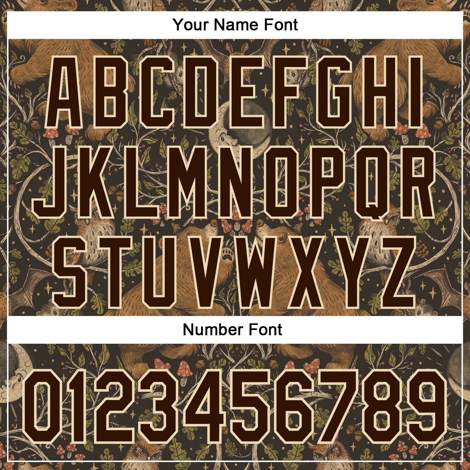 Custom Stitched Brown Cream 3D Emi Bee Woodland Moonlight Sports Pullover Sweatshirt Hoodie