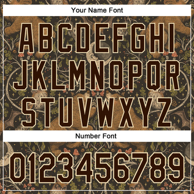 Custom Stitched Brown Cream 3D Emi Bee Woodland Moonlight Sports Pullover Sweatshirt Hoodie