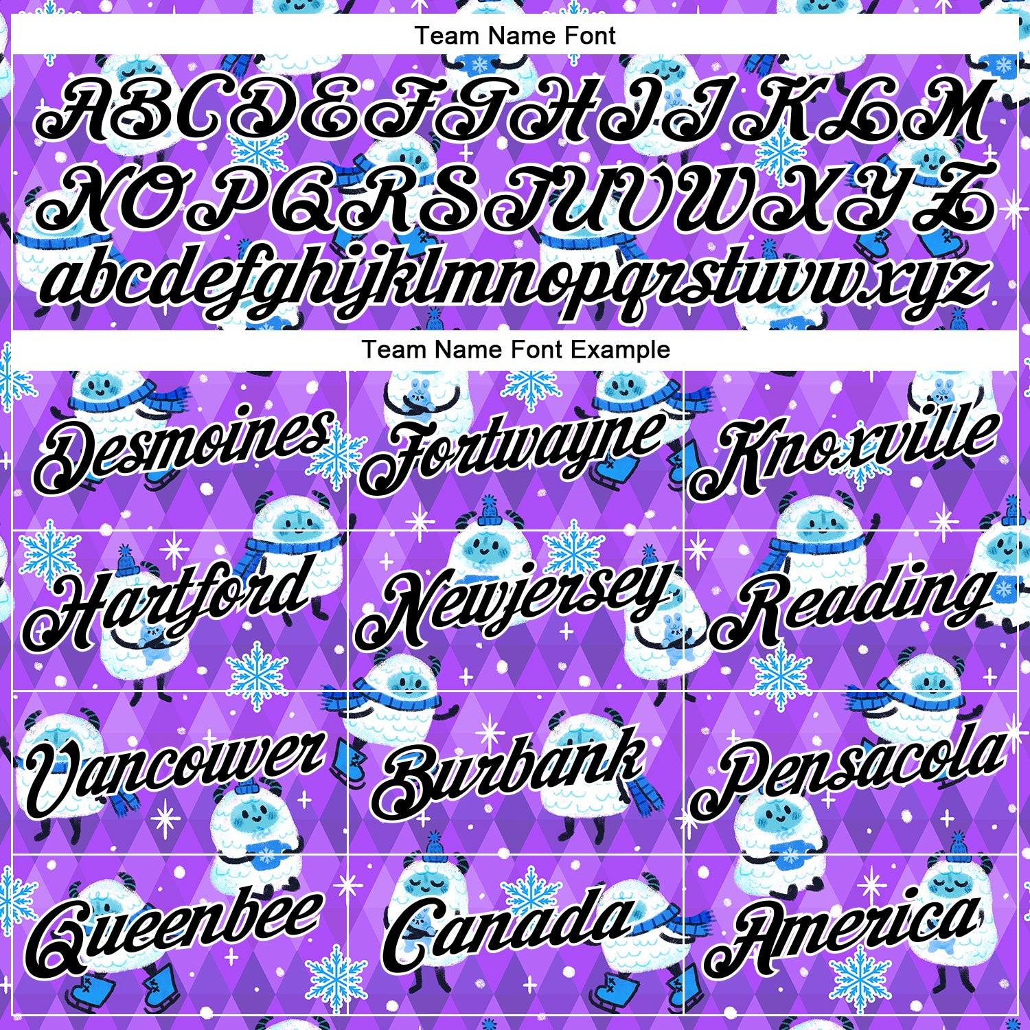 Custom Stitched Purple Black-White 3D Emi Bee Yetis In Snow Sports Pullover Sweatshirt Hoodie