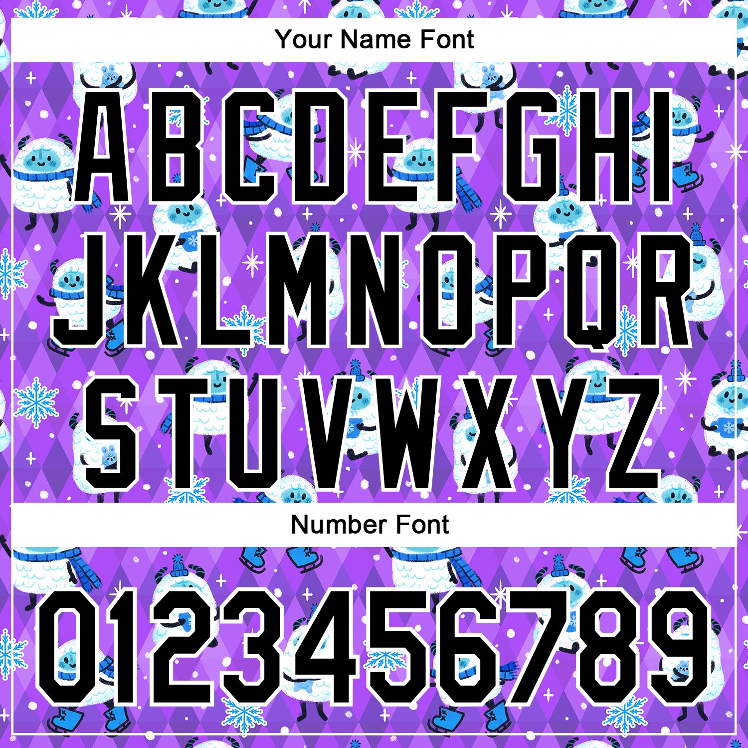 Custom Stitched Purple Black-White 3D Emi Bee Yetis In Snow Sports Pullover Sweatshirt Hoodie