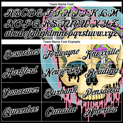 Custom Stitched Black Black-White 3D Illymakes Drippy Mushroom Skull Sports Pullover Sweatshirt Hoodie