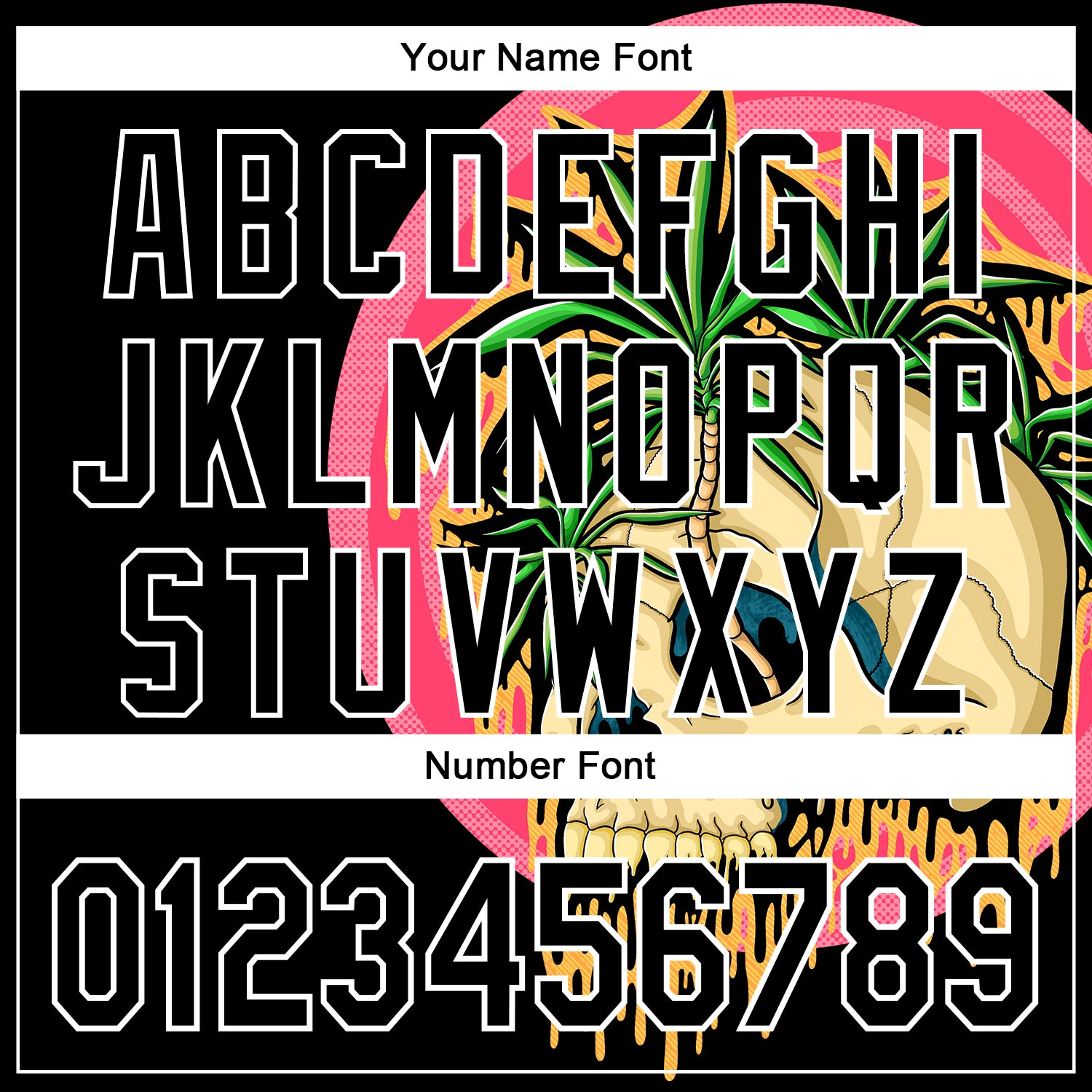 Custom Stitched Black Black-White 3D Illymakes Drippy Tropical Skull Sports Pullover Sweatshirt Hoodie