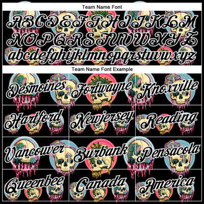 Custom Stitched Black Black-White 3D Illymakes Drippy Skull Sports Pullover Sweatshirt Hoodie